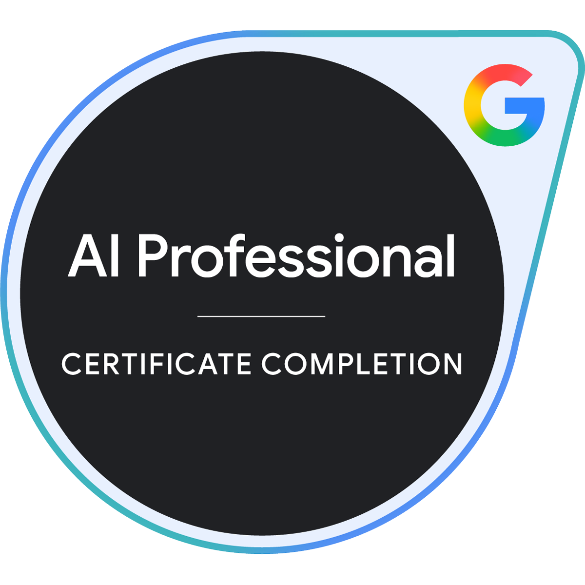 Selo Google AI Professional Certificate